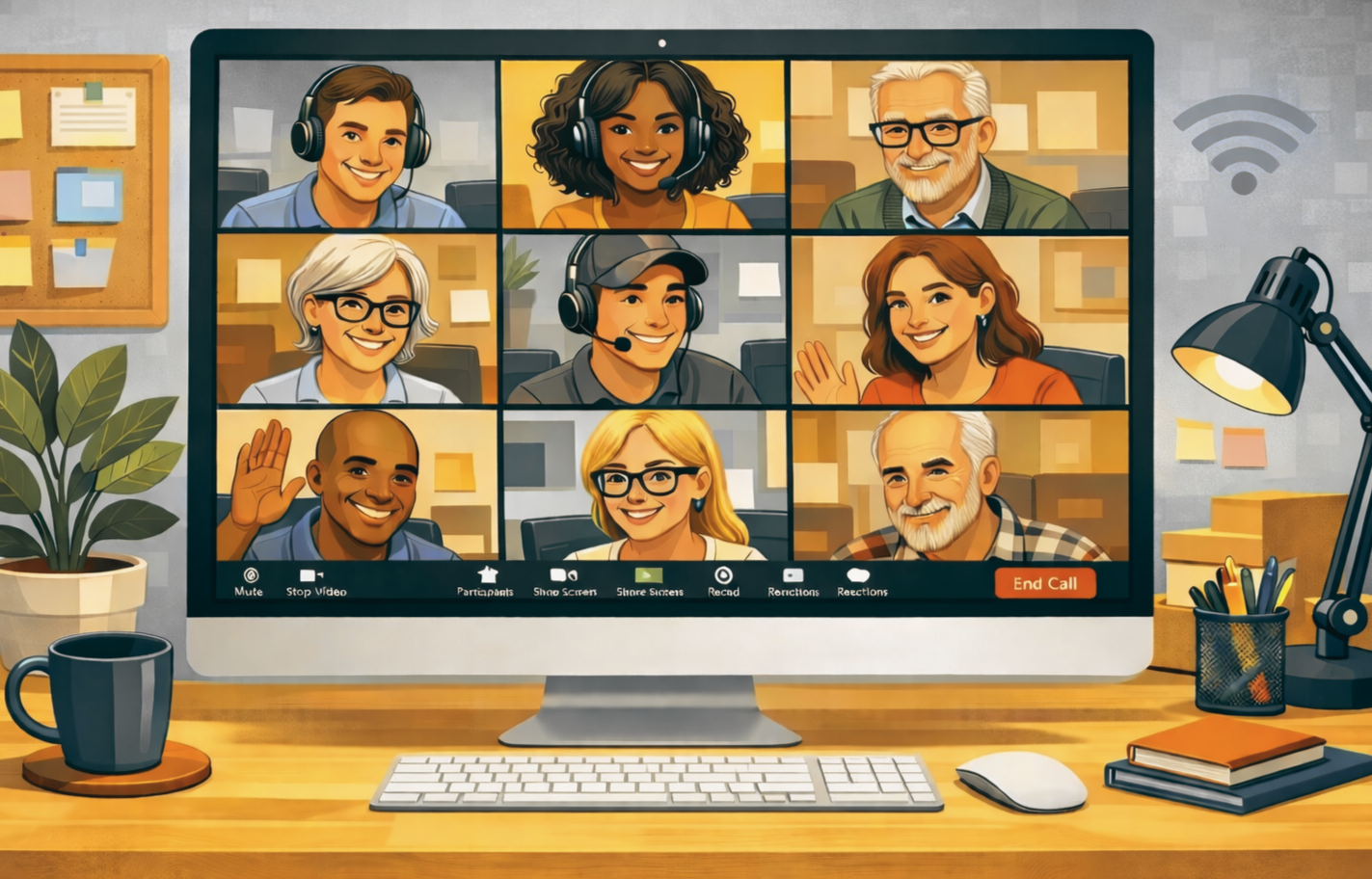 Menschen in einer Video-Konferenz als Symbolbild für Öffentlichkeit und Vernetzung