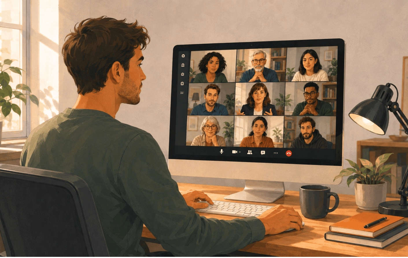 Menschen in einer Video-Konferenz als Symbolbild für Öffentlichkeit und Vernetzung